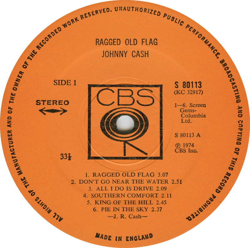 Johnny Cash Ragged Old Flag : LP A | CD Covers | Cover Century | Over 1 ...